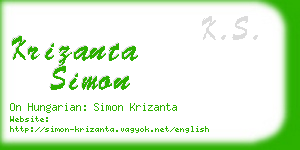 krizanta simon business card